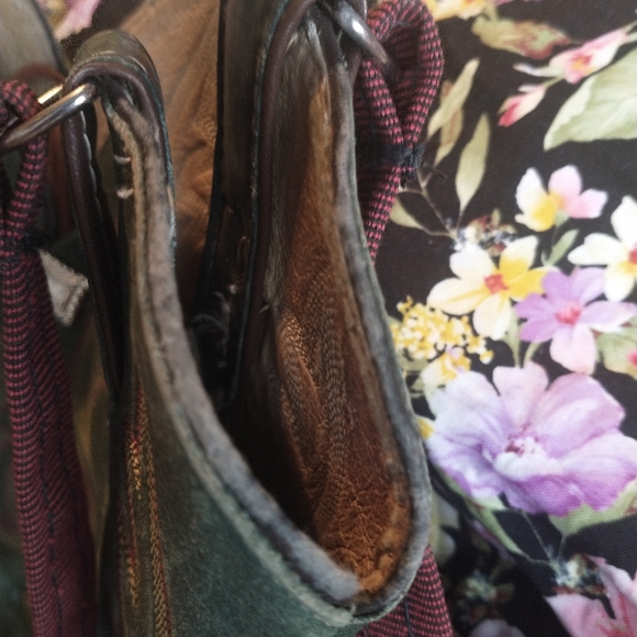 UNIQUE GREEN JUSTIN COM BLAST COWBOY BOOT HANDBAG - Picture 9 of 16